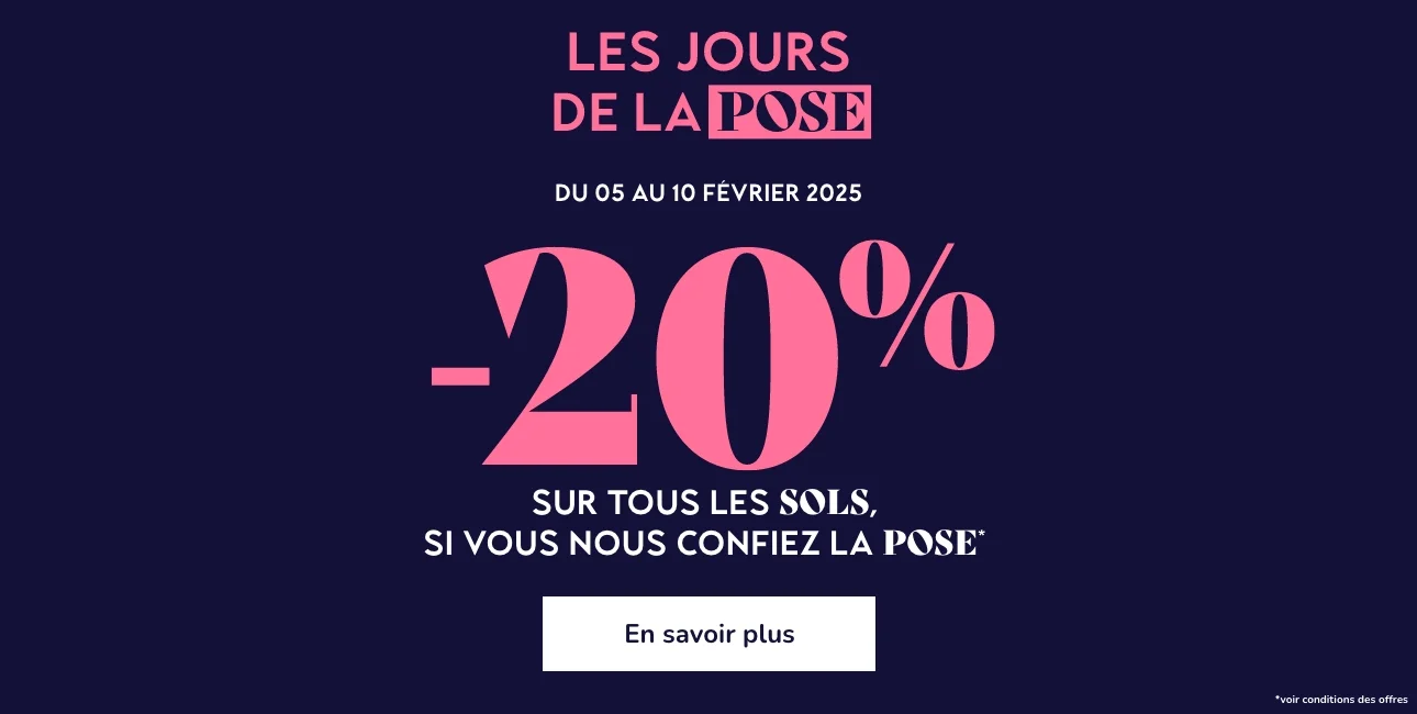 -20% en nous confiant la pose